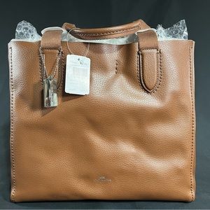 Coach Derby Tote Saddle Brown Soft Pebble Leather *NWT*Next Day Ship**